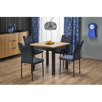 Halmar Разтегателна трапезна маса qubik дъб артизан / черно