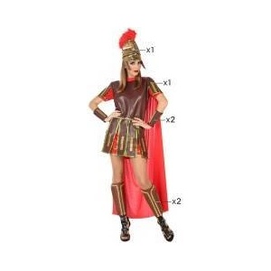 BigBuy Carnival Маскировъчен костюм за възрастни Гладиатор Дама Многоцветен Размер xs/s