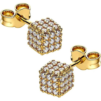 Zlaton Náušnice žluté zlato pecky s kamenem 1.5g 000822504243