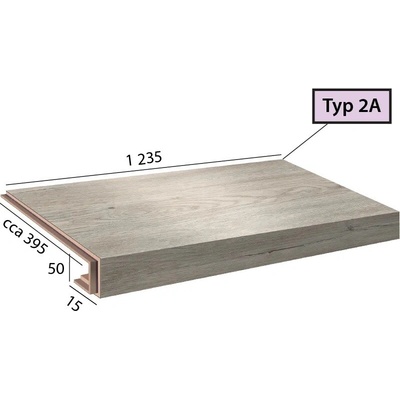 Karndean International Ecoline Step - Schod s nosom / 2A 9506 Dub biely polárny