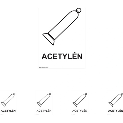 Walteco Acetylén 148x210mm, formát A5, samolepka Množstvo: 5 ks , 20055BP1