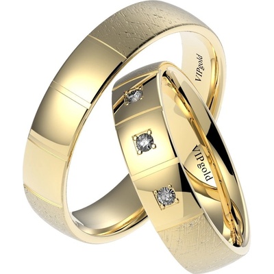 VIPgold Svadobné obrúčky 7458 žlté zlato