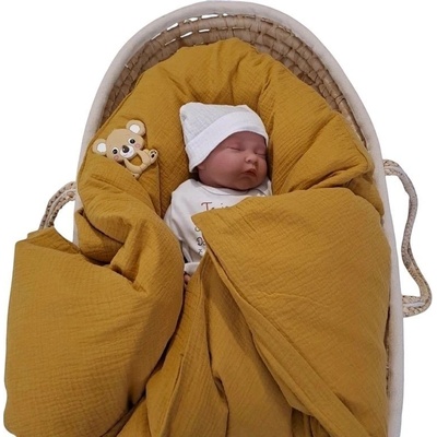 Pro útulný domov Péřová zavinovačka Mušelínová hořčicová