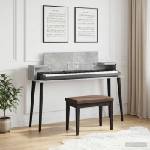 vidaXL Студио бюро Бетонно сиво 110 x 36 x 19, 5 см Инженерна дървесина (8006711)