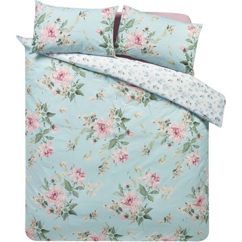 Catherine Lansfield Синьо единично спално бельо 135x200 cm Avebury Floral - Catherine Lansfield (BD/60699/W/SQS/DE)
