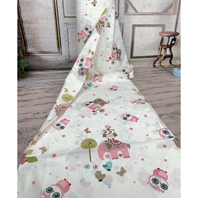 Ervi Bavlněná látka/plátno š.240cm - sovičky a sloni č.9314-1, metráž