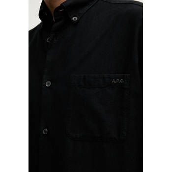 APC Памучна риза A. P. C. Chemise Mateo Logo (COHAH.H12599)
