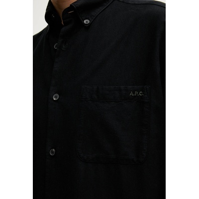 APC Памучна риза A. P. C. Chemise Mateo Logo (COHAH.H12599)