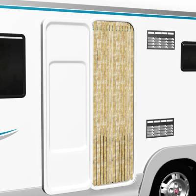 vidaXL Завеса против насекоми, бежова, 56x200 см, шенил (315135)