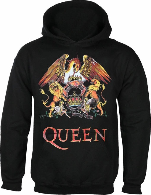 Rock Off T-Shirt Ufficiale Queen Classic Crest Uomo - Maglietta In Cotone Morbido, Colore Sabbia, Con Il Logo Classico Della Band. Perfetta Per I Veri Fan!