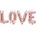 PartyDeco Балон от фолио LOVE розово-златист 140 x 35 см