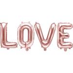 PartyDeco Балон от фолио LOVE розово-златист 140 x 35 см
