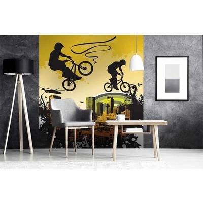 Dimex MS-3-0326 vliesová fototapeta na zeď Cyklisti rozměry 225 x 250 cm