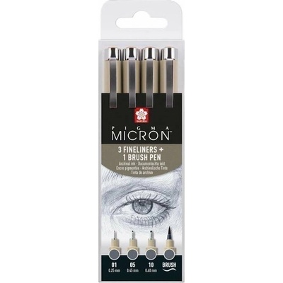 Linery Sakura Pigma Micron Cool Gray, sada 4 ks