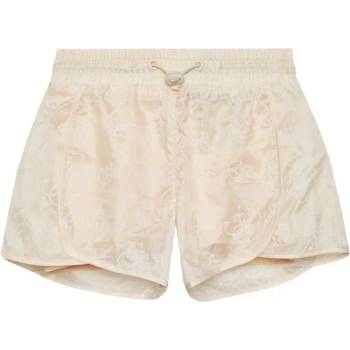 Image 1 of Guess Къси панталонки в прасковен цвят покрити с надписи Guess