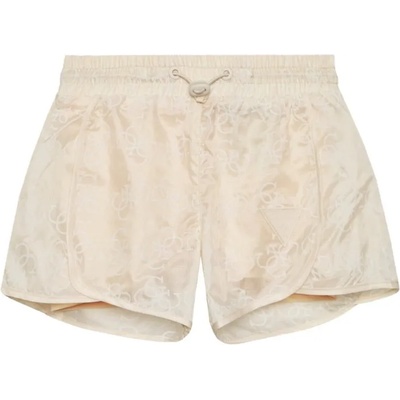 Guess Къси панталонки в прасковен цвят покрити с надписи Guess