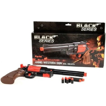 Pistole na pěnové náboje plast 36cm v krabici Black Series