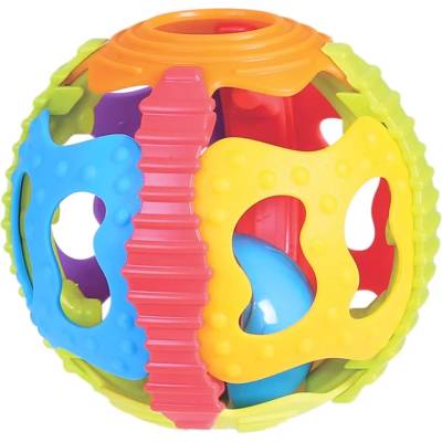 Playgro Разноцветна Топка Дрънкалка Playgro Shake Rattle and Roll Ball, 6м+ PG. 0168 (PG.0168)