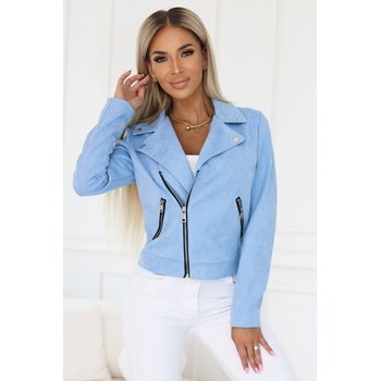 numoco Светлосиво велурено яке за мотористи с дълъг ръкав и цип numoco | Sin | ЖЕНИ | S
