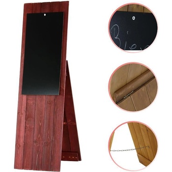 Image 1 of Дървен дисплей за клиенти 135 x 41 см тъмно кафяв 3TPW