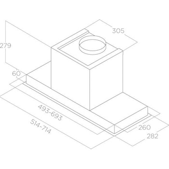 Elica HIDDEN 2.0 BLGL/A/72