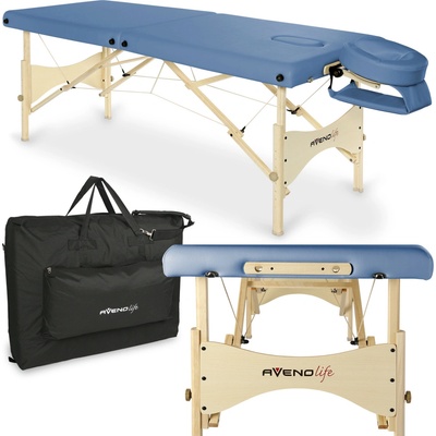 AVENO LIFE Drevený masážny stôl 2 segmenotový stôl eSpirit 60 cm - modrý