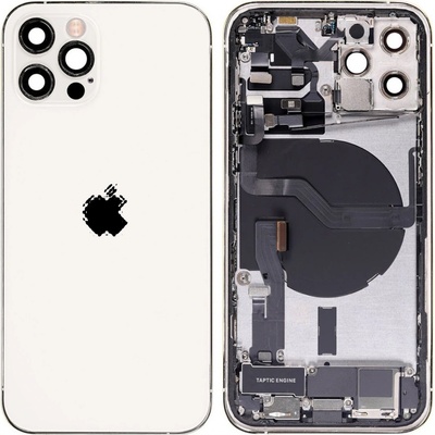 Kryt Apple iPhone 12 Pro Zadní Housing s Malými Díly stříbrný