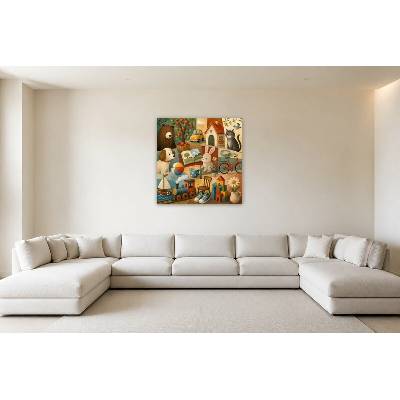 Obraz na plátně – Hravý svět prvních slov 125 × 125 cm – Hledejceny.cz