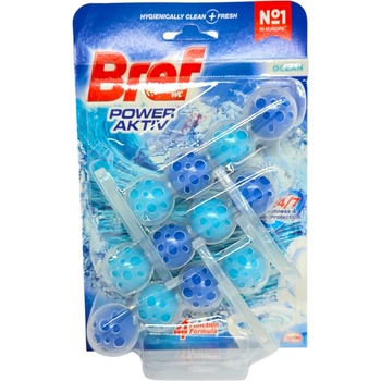 Bref ароматизатор за тоалетна чиния, Power aktiv, Океан, 3 броя