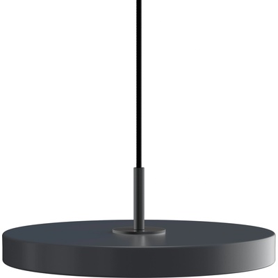 UMAGE Висяща лампа Asteria Plus с черен обков 31 см антрацитено-сива (2289C4175)