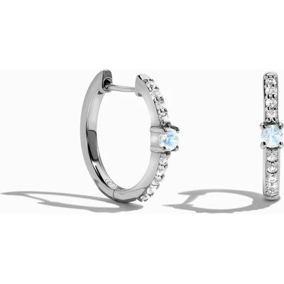 Royal Exklusive Royal Fashion stříbrné rhodiované znamenitost s drahokamy Moonstony a drahokamy topazy DR23085E-SILVER-MOONSTONE-TOPAZ