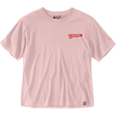 Carhartt Дамска тениска Carhartt Women's Tencel Fiber Series Loose Pennant Flag T-shirt - New Rose - размер XS (916-6679-0211)