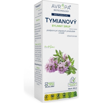 Avropa Tymianový bylinný sirup 200 ml