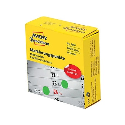Avery Zweckform 3851 etikety 10mm světle zelené