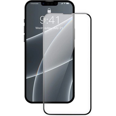 Baseus Full Screen Porcelain Tempered Glass (SGQP030101) - стъклено защитно покритие за целия дисплей на iPhone 13, iPhone 13 Pro (прозрачен-черен) (2 броя)