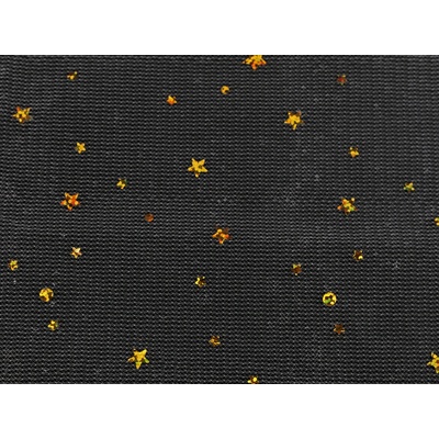 Stoklasa Tyl s hvězdičkami s hologramem Balení: 1 m, Varianta: 6 černá zlatá 6 černá zlatá