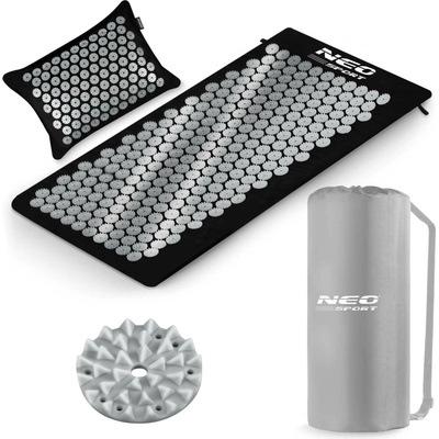 Neo-Sport Akupresúrna podložka s hrotmi NS-903 čierno-strieborná