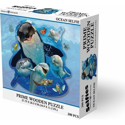 PRIME 3D Dřevěné puzzle Selfie z oceánu 200 ks