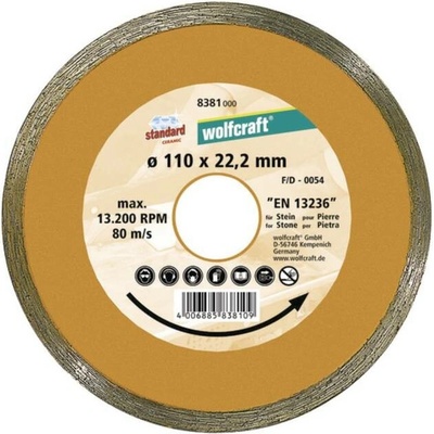 Wolfcraft diamantový rezný kotúč 180 x 22.2 mm 8383000
