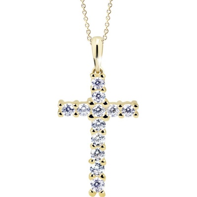 Zodiax Zlatý křížek se zirkony 1367