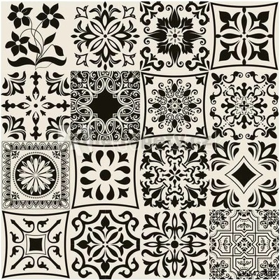 E-shop24 Samolepicí dekorace na kachličky Ornamenty 15 x 15 cm – Sleviste.cz