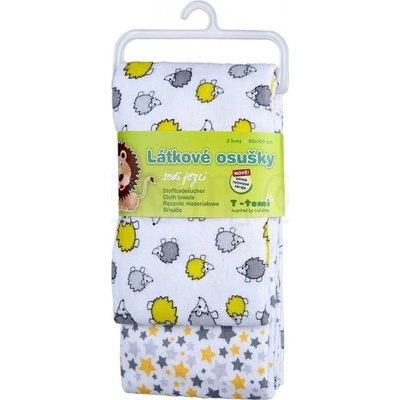 T-tomi Látkové osušky sada 2 ks Šedí ježci