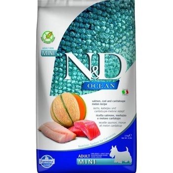 N&D Dog Ocean GF Adult Mini, Salmon, Cod & Cantaloupe melon 2,5 kg