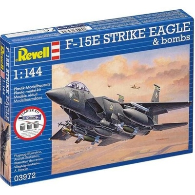Starter Kit letadlo 73972 F 15E Strike Eagle & bomby 1:144