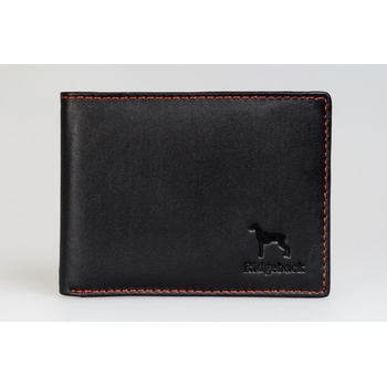 Pánská kožená peněženka JBNC 35 ČERNÁ / červené šití