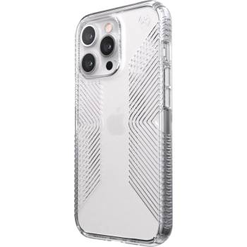 Speck Калъф за Apple iPhone 13 Pro, поликарбонатов, Speck Presidio Perfect Clear Grip Clear (141716-5085), удароустойчив, антимикробно покритие Microban, прозрачен (141716-5085)