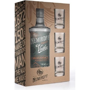 Nemiroff (Немироф) Водка Original 40% 0.7 л с 3 шот чаши в кутия