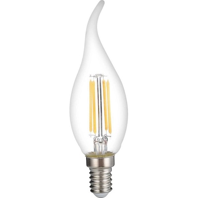 Optonica LED Filament Tip Candle žárovka C35T E14 Clear Glass Stmívatelná 4W Teplá bílá