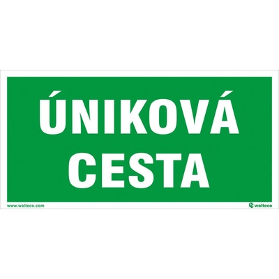 Walteco Úniková cesta, 200x100mm, samolepka Množstvo: 1 ks , 20163