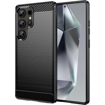 GKK Противоударен Калъф за Samsung S25 Ultra, Premium Carbon Case, Черен (5949419255333)